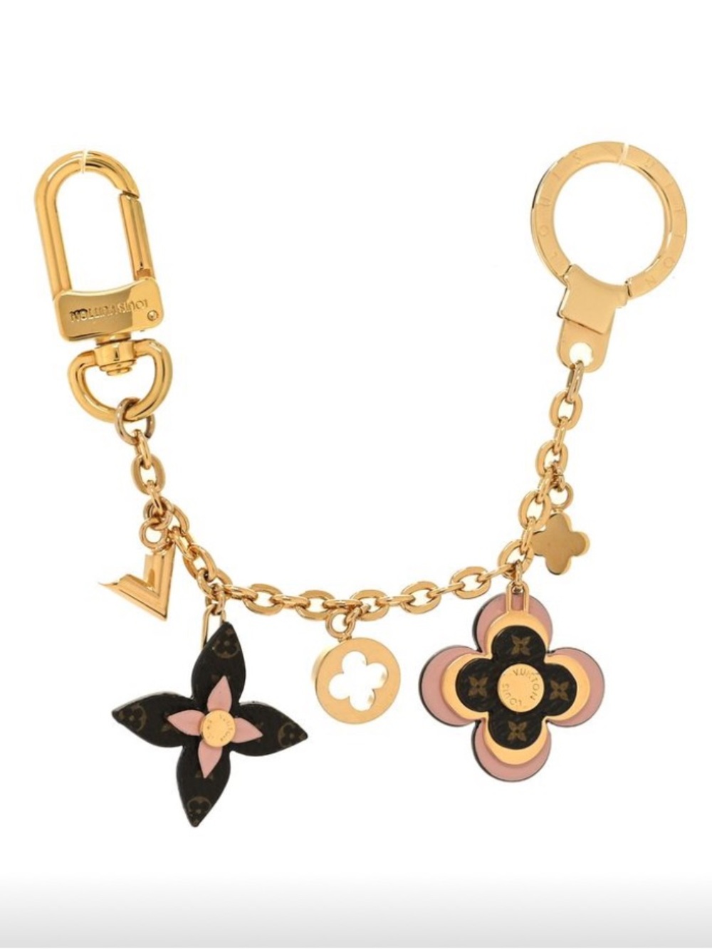 ***Louis Vuitton LOGO Blooming Flowers
Chain Bag Charm and Key Holder
